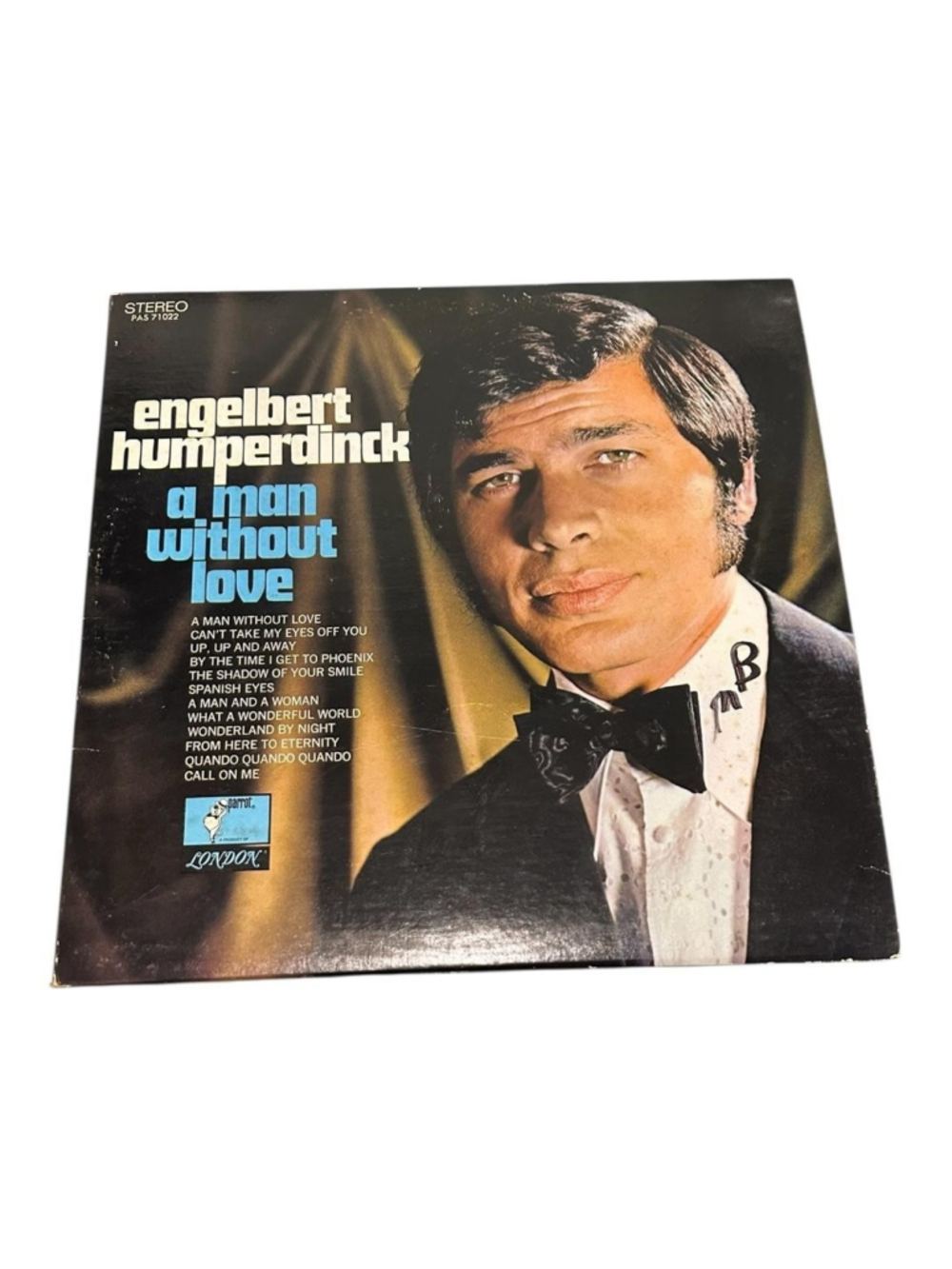 Vintage Engelbert Humperdinck Vinyl LP A Man Without Love Parrot Black Canada